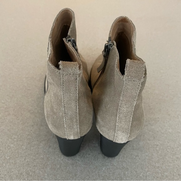 Caslon Taupe Leather Ankle Boots Size 41 - Picture 6 of 14